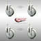 Service Caster 5 Inch 316SS Gray Polyurethane Wheel Swivel 1/2 Inch Threaded Stem Caster Set SCC SCC-SS316TS20S514-PPUB-121315-4 - alternate 4